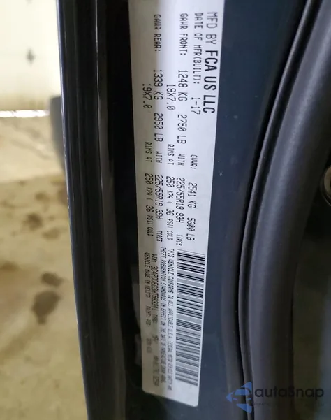 2017 Dodge Journey Gt из США, поврежденный, VIN 3C4PDDEG3HT583341